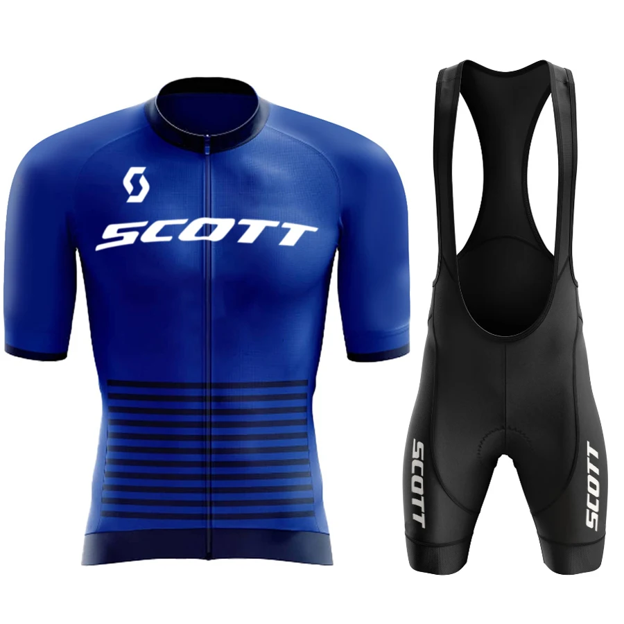 New Scott Cycling Jersey Set Classic Mtb Cycling Bib Shorts Kit Riflettente Custom Bike Clothes Abbigliamento Per Biciclette Maillot Ciclismo