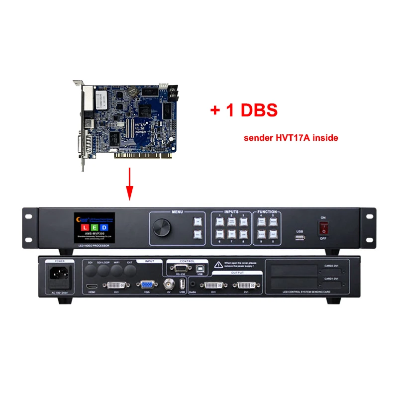 Pubblicità Billbaord Controller Full Color Led Wall Video Processor Amoonsky 300 Con Dbs Sender Hvt17A Simile Vx2S