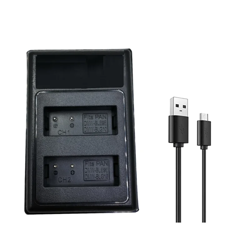 Dmw-Blg10 Lcd Usb Doppio Caricabatteria Per Panasonic Lumix Dmc-Gf6 Gx7 Gx80 Gx85 Gx7 Mark Ii Dmw-Ble9E Caricabatterie