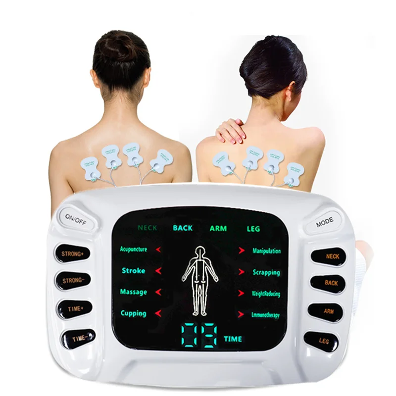 Ems Massaggiatore Elettrico A Impulsi Decine Di Stimolatori Muscolari 16 Pastiglie Macchina Digitale Per Terapia Meridiana Massaggiatore Antidolorific