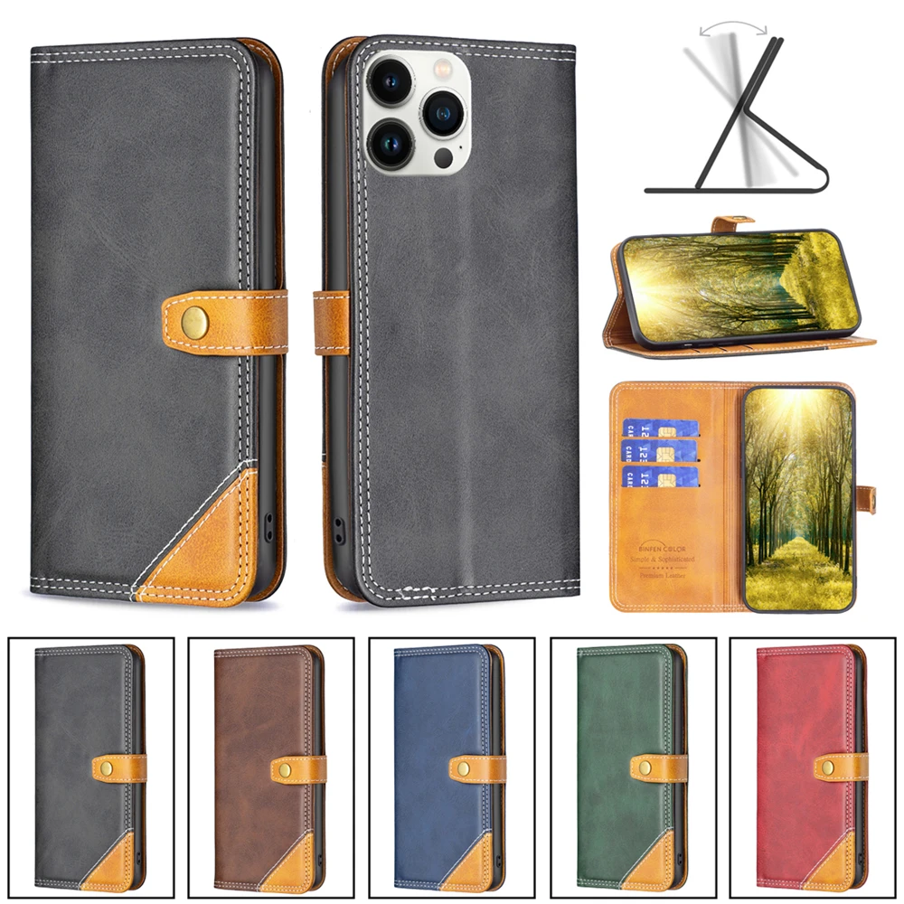 Fresh Card Slots Wallet Flip Case For Nokia G11 G21 Anti-Fingerprint Business Vintage Dustproof Geometric Leather Cover Etui