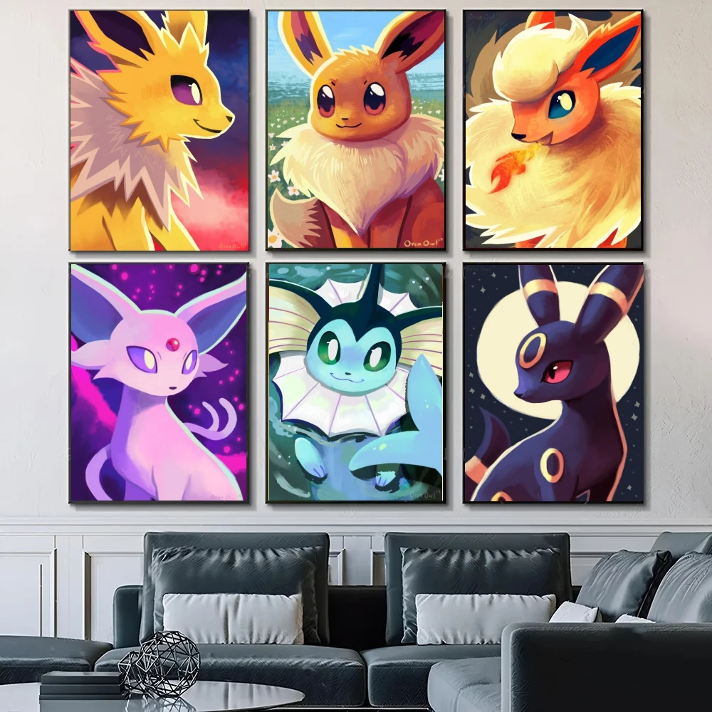 Anime Character Pictures Pokemon Glaceon Gifts Modern Home Decoration Dipinti Adesivi Murali Hanging Prints And Prints Classic