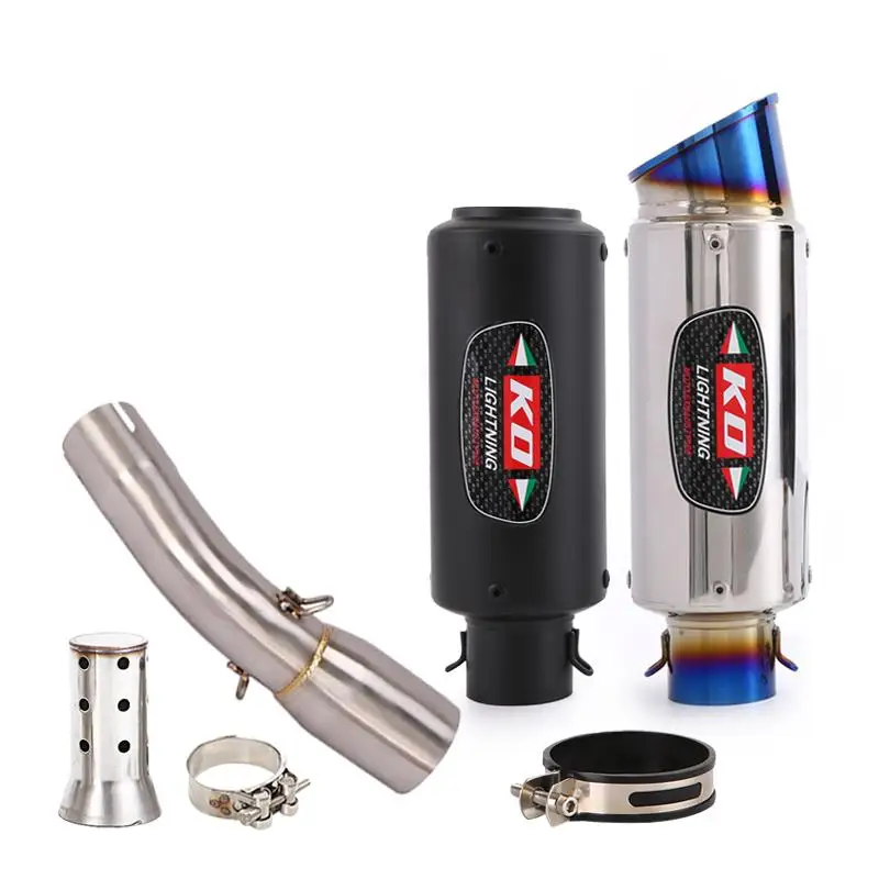 Per Suzuki Sv650 2016-2023 Silenziatore Di Scarico Per Moto Mid Link Pipe Slip On Con Db Killer Steel Carbon Tail Escape