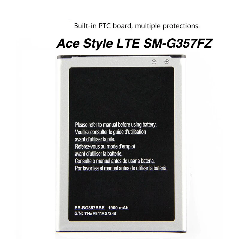 Batteria Originale Eb-Bg357Bbe Per Samsung Ace 4 Galaxy Ace Style Lte Sm-G357Fz G357 Con Nfc 1900Mah