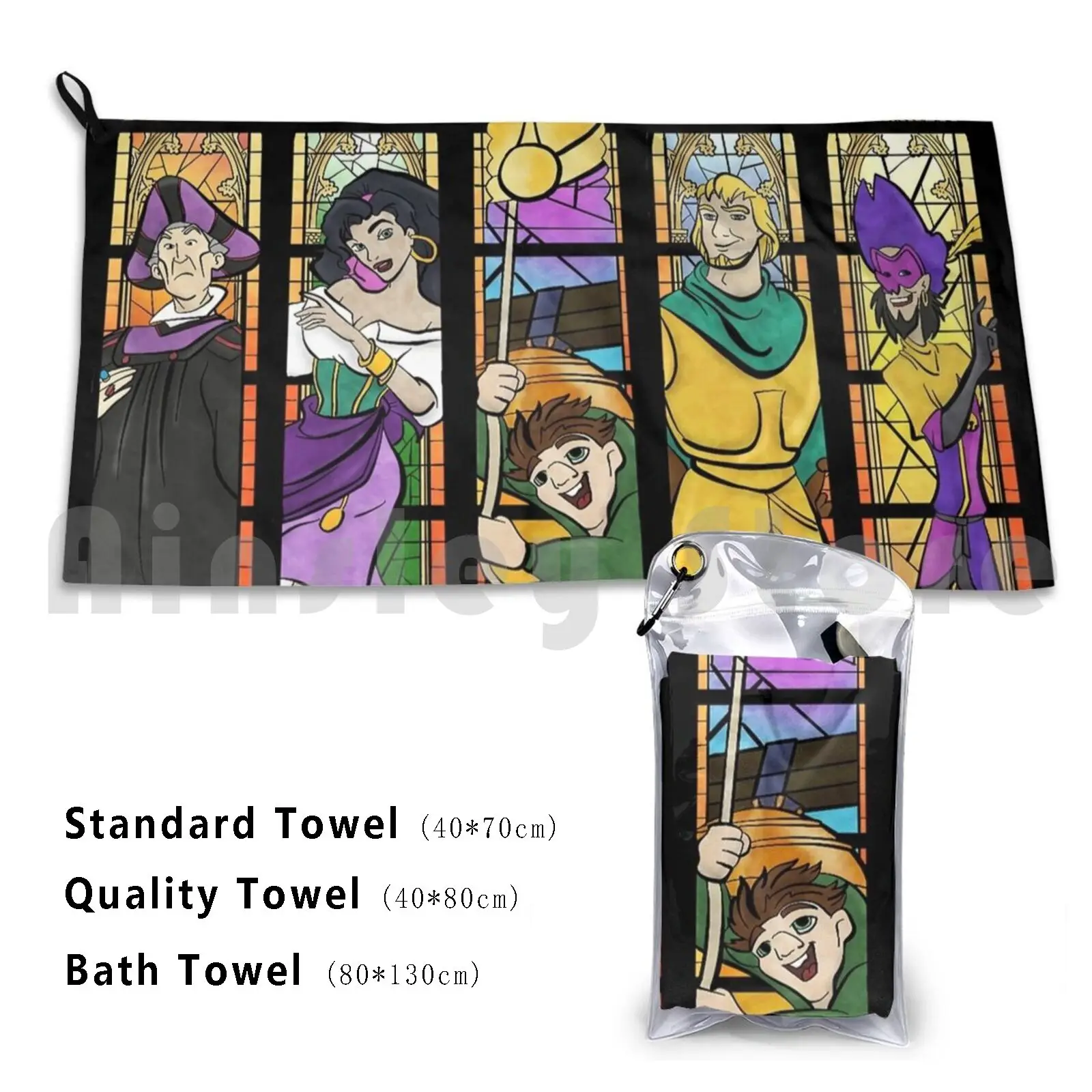 Gobbo Di Notre Dame Telo Da Bagno Cuscino Spiaggia Gobbo Frollo Esmeralda Phoebus Quasimodo Gobbo Di
