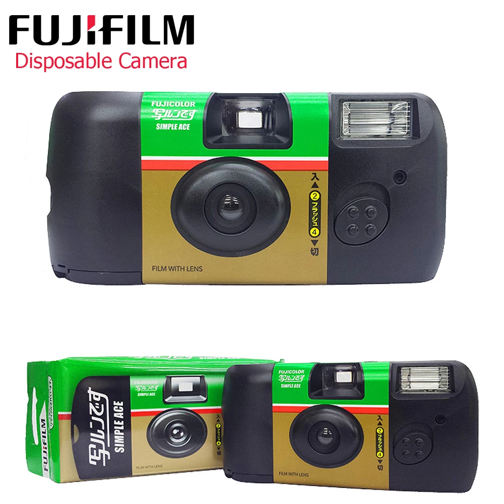 Fujifilm Originale 1-3 Pcs Fuji Simple Ace Iso 400 Power Flash 27 Fotocamera A Pellicola Monouso Per Esposizione Fotografica (Data Di Scadenza: 2025)