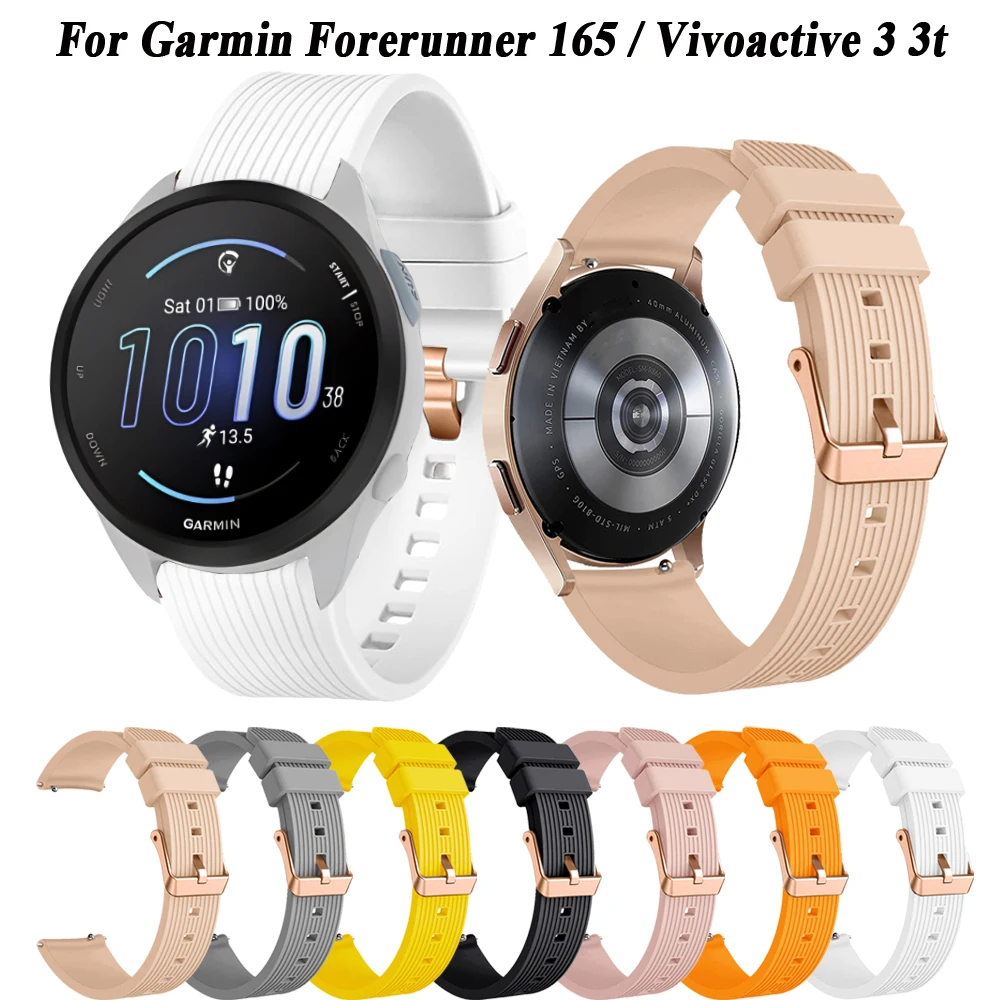 Cinturino In Silicone Da 20Mm Per Garmin Forerunner 165 Cinturino Di Ricambio Per Cinturino Musicale Forerunner 165 645 245 Cinturini Per Braccialetti