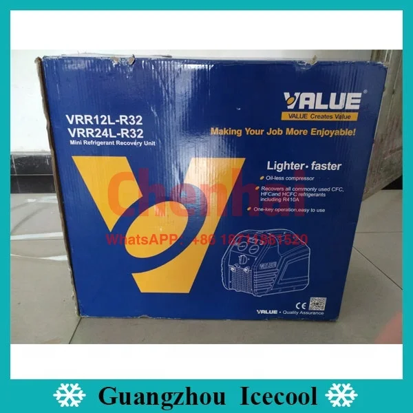 Value 3/4Hp R32 1234Yf Gas Refrigerante Mini Unità Di Recupero Macchina Vrr12L-R32