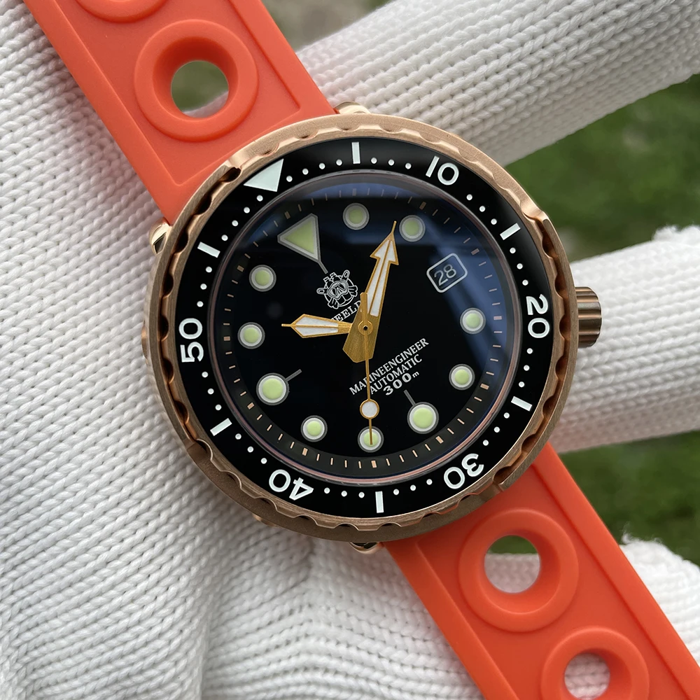 Steeldive Men Diver Watch Bronze Tonno Orologio Da Polso Meccanico Automatico Militare 30Atm Zaffiro Luminoso Impermeabile Nh35