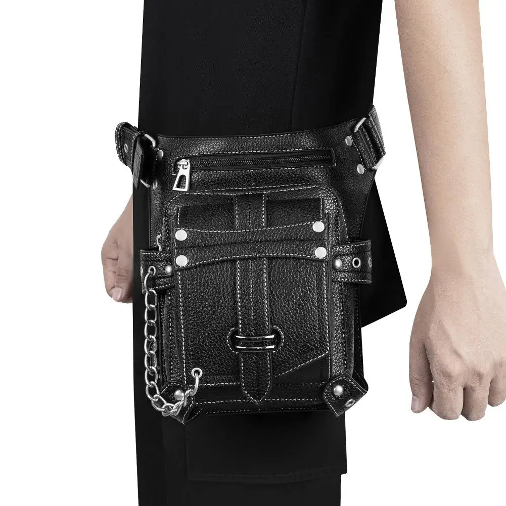Men'S Bodypack Motorcycle Outdoor Cycling Motorcycle Leggings Bag Waist Bag Fanny Pack Belt Bag Purse Sac Banane Leg Bag Bum Bag