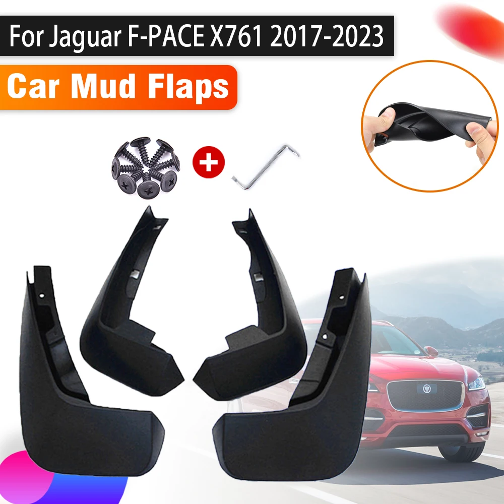 Per Jaguar F Pace 2017 Accessori Fpace F-Pace 2016 ~ 2023 Lister Stealth Splash Guard Anteriore Posteriore 4 Pezzi Parafanghi Accessori Auto