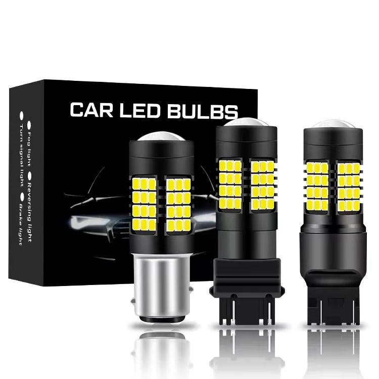 1X  Ba15S P21W 1156 Bau15S Py21W 1157 P21/5W Bay15D 7443 7440 T20 W21/5W 3157 Led Light Drl Led Bulbs 12V 6500K White 2835 54Smd
