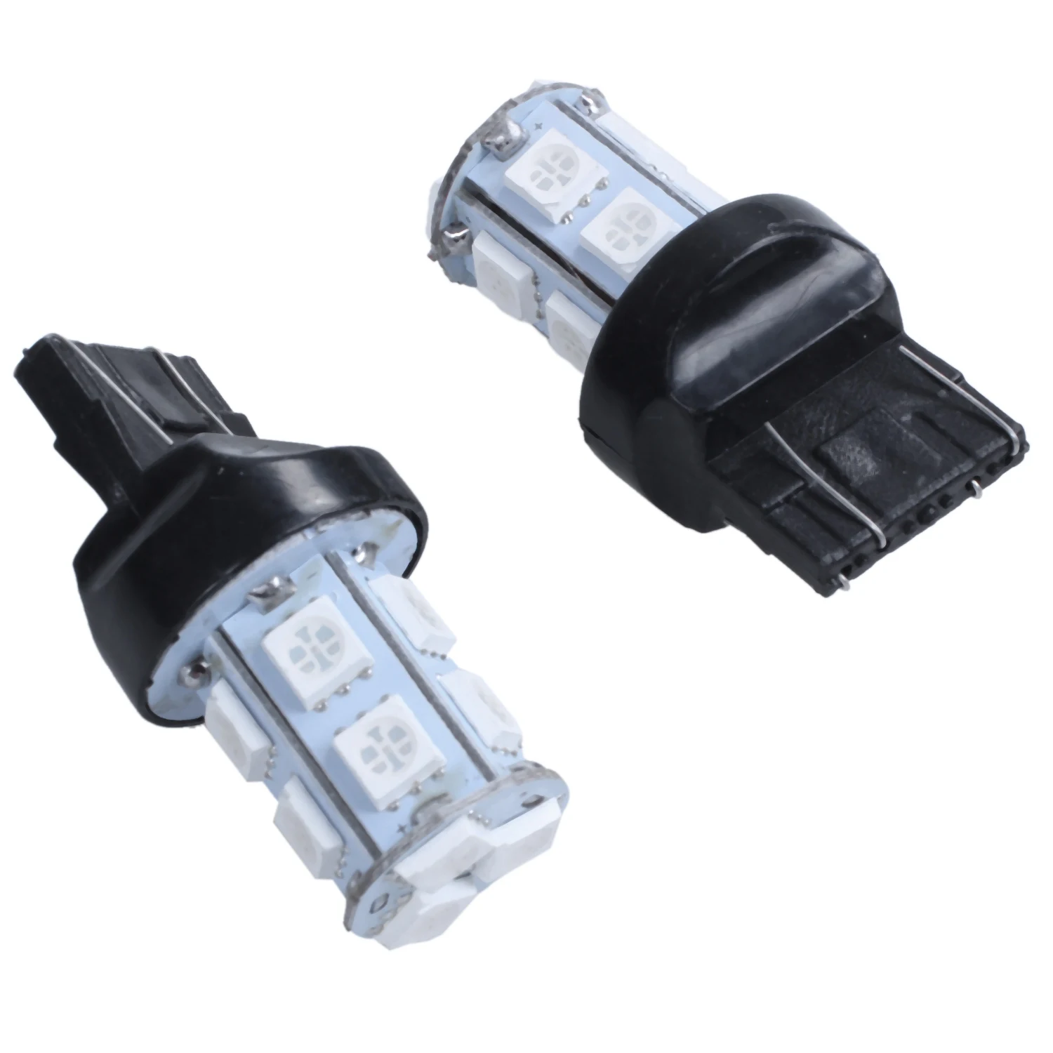 2X Red T20 7443 380 W21/5W Car 13 Smd 5050 Led Stop Tail Brake Turn Lights Lampadine