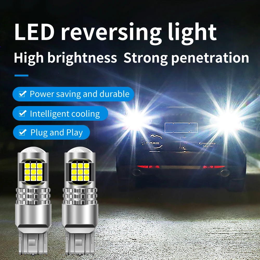 Lampeggiante T20 7443 Led W21W W21/5W 7440 Wy21W W21W Canbus Lampade Posteriori Retromarcia Per Auto Luci Dei Freni Lampada Di Segnalazione Per Auto L