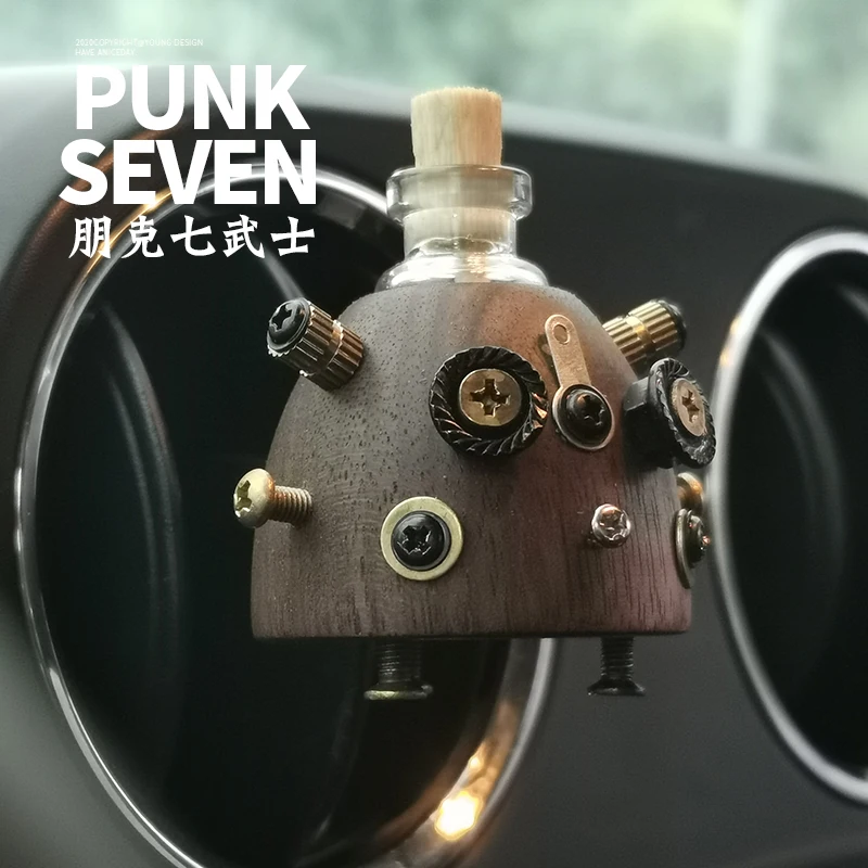 Solid Wood Car Perfume Bottle Circulating Car Air Outlet Fragrance Wooden Car Decoration Aromatherapy Fire Extinguisher Bottles