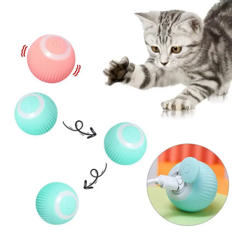Giocattoli Interattivi Per Gatti Giocattolo Per Gatti Smart Rolling Ball Rolling Ball Automatico Giocattolo Per Animali Domestici Ricaricabile A 360 G