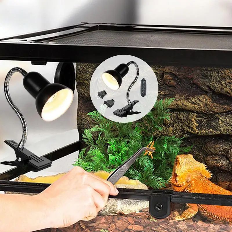 Lampada Termica Per Rettili 360 Gradi Girevole Uva Uvb Rettile Light Snake Turtle Basking Lamp Lampada Riscaldante Per Acquario Forniture Per Animali 