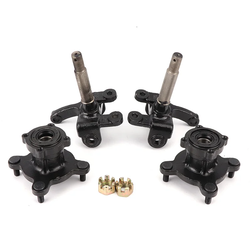 1Set 3 Stud Steering Strut Knuckle Spindles With 108Mm Brake Disc Wheel Hub For 110Cc Diy Electric Atv Utv Golf Buggy Bike Parts