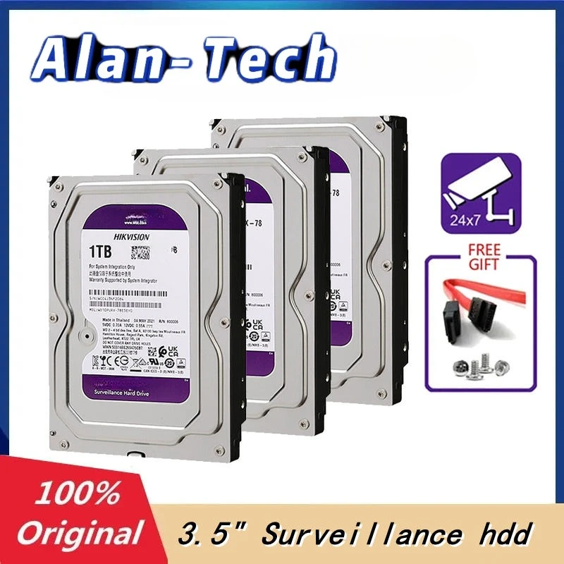 W-D Viola 1Tb 2Tb 3Tb Sorveglianza Hdd 64M Cache Sataiii 6.0 Gb/S 3.5 "Disco Rigido Interno 1Tb -12Tb Hd Harddisk