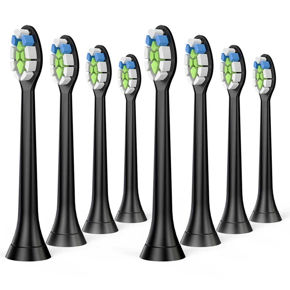 Per Philips Sonicare Diamondclean Proresults Flexcare Hx6064/14 Hx9073 Hx9043 Testine Di Ricambio Per Spazzolino Elettrico Nero