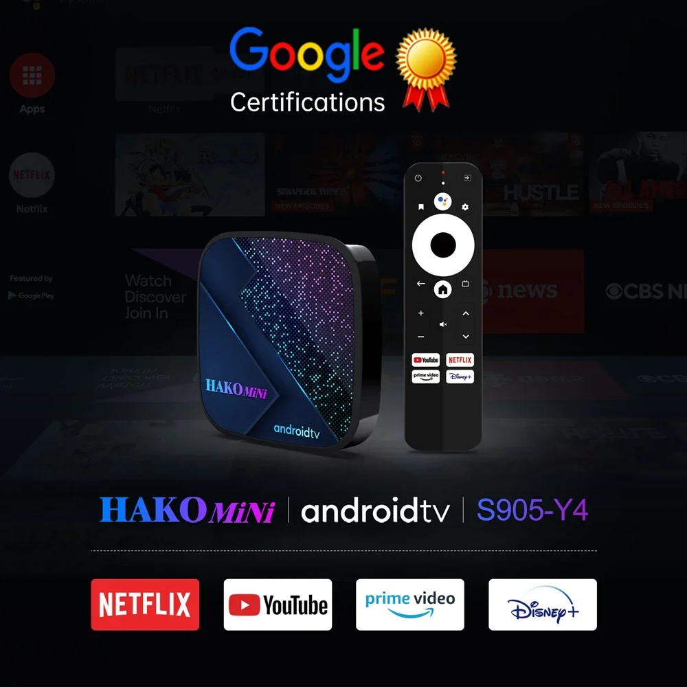 Nuovo Hako Pro Android 11 Smart Tv Box Con Certificazioni Google S905Y4 4K Netflix Google Play Av1 Set Top Box Lettore Multimediale
