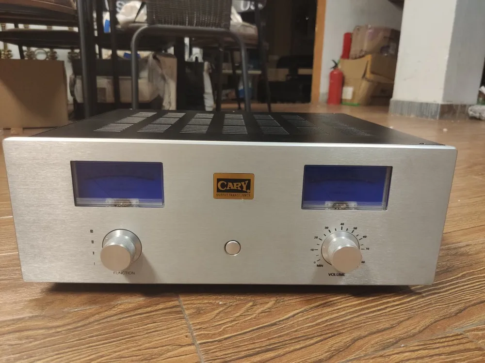 Large Space Hifi Iron Double Vu Meter Amplifier Diy Chassis Tube Preamplifier Install Box With Aluminum Solid Knob