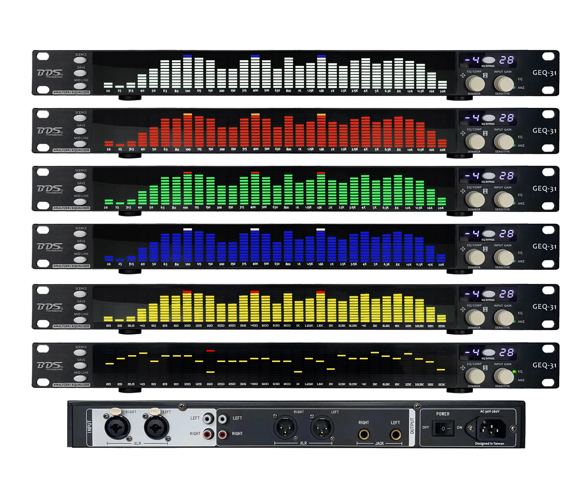 Bds Geq-31 Mono Digital Spectrum Analyzer Display A Led Equalizador Audio Spectrum Indicator Amplificatore Indicatore Di Livello Vu Meter