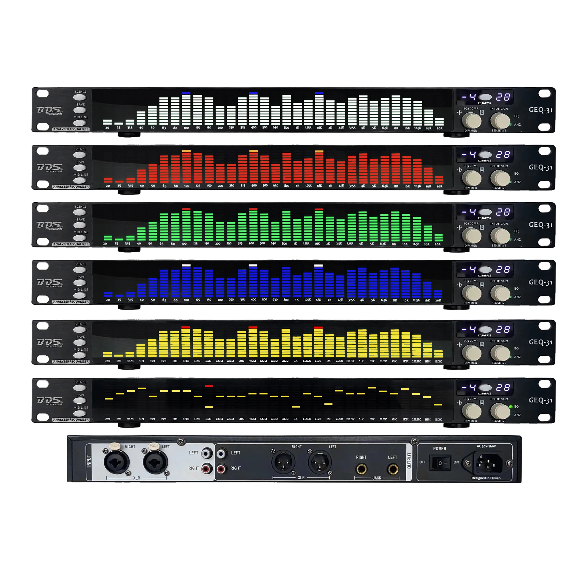 Bds Geq-31 Mono Digital Spectrum Analyzer Display A Led Equalizador Audio Spectrum Indicator Amplificatore Indicatore Di Livello Vu Meter