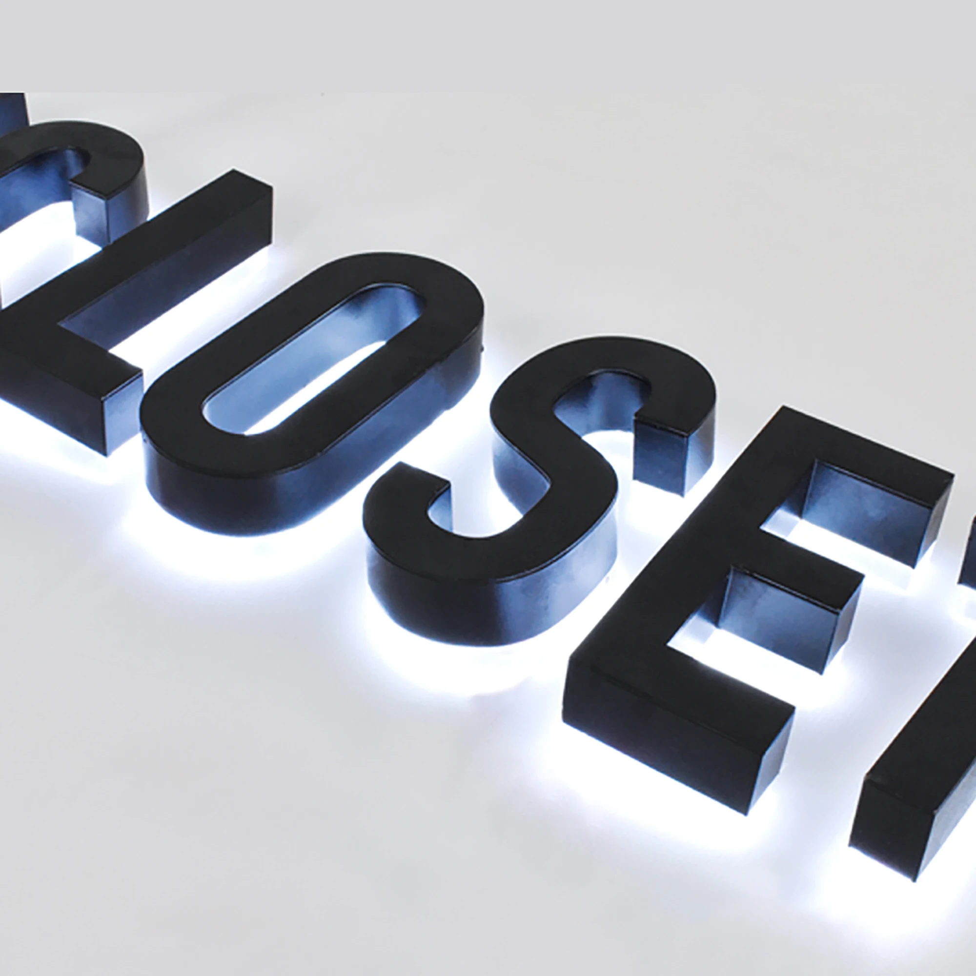 Pubblicità Esterna Personalizzata Retroilluminata 3D Led Sign Metal Channel Letter Business Storefront Acrilico Light Up Logo
