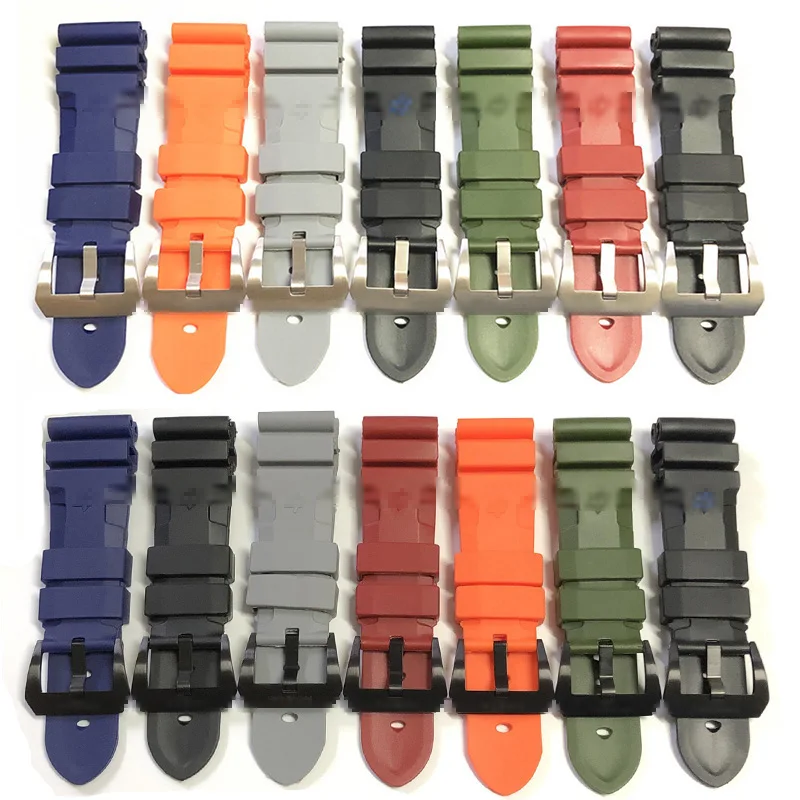 Cinturino In Gomma Per Panerai Sommergibile Pam 441/111/386 Cinturino Per Orologio In Silicone Accessori Per Orologi Catena Per Cinturino In Gomma