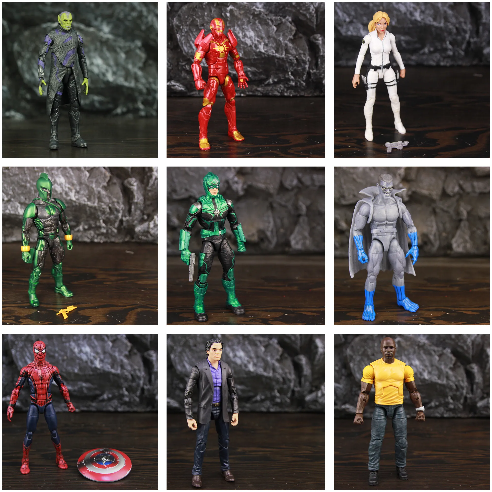 Marvel Legends 6 "Action Figure Iron Man Space Armor Bruce Banner Hulk Talos Star Force Grey Gargoyle Genis Vell Sharon Carter