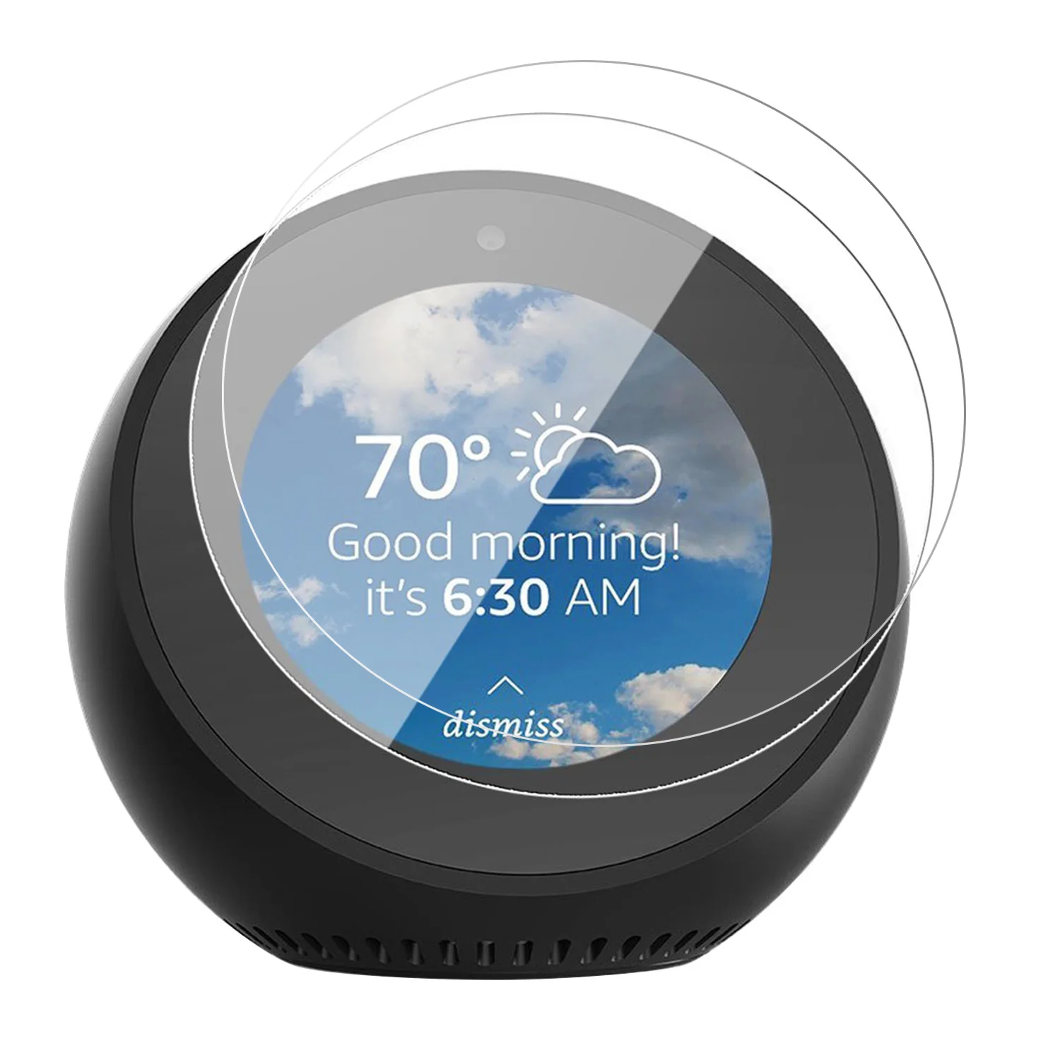 Gosear 2Pcs Pellicola Protettiva Antideflagrante Antigraffio Per Schermo Smart Speaker Amazon Echo Spot
