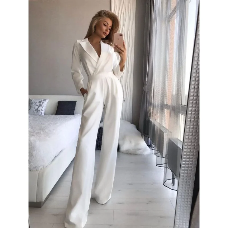 2022 Commercio Estero Europeo E Americano Nuovo Abbigliamento Donna Ebay Amazon Nuova Manica Lunga Desiderio Tuta Pantaloni Tinta Unita