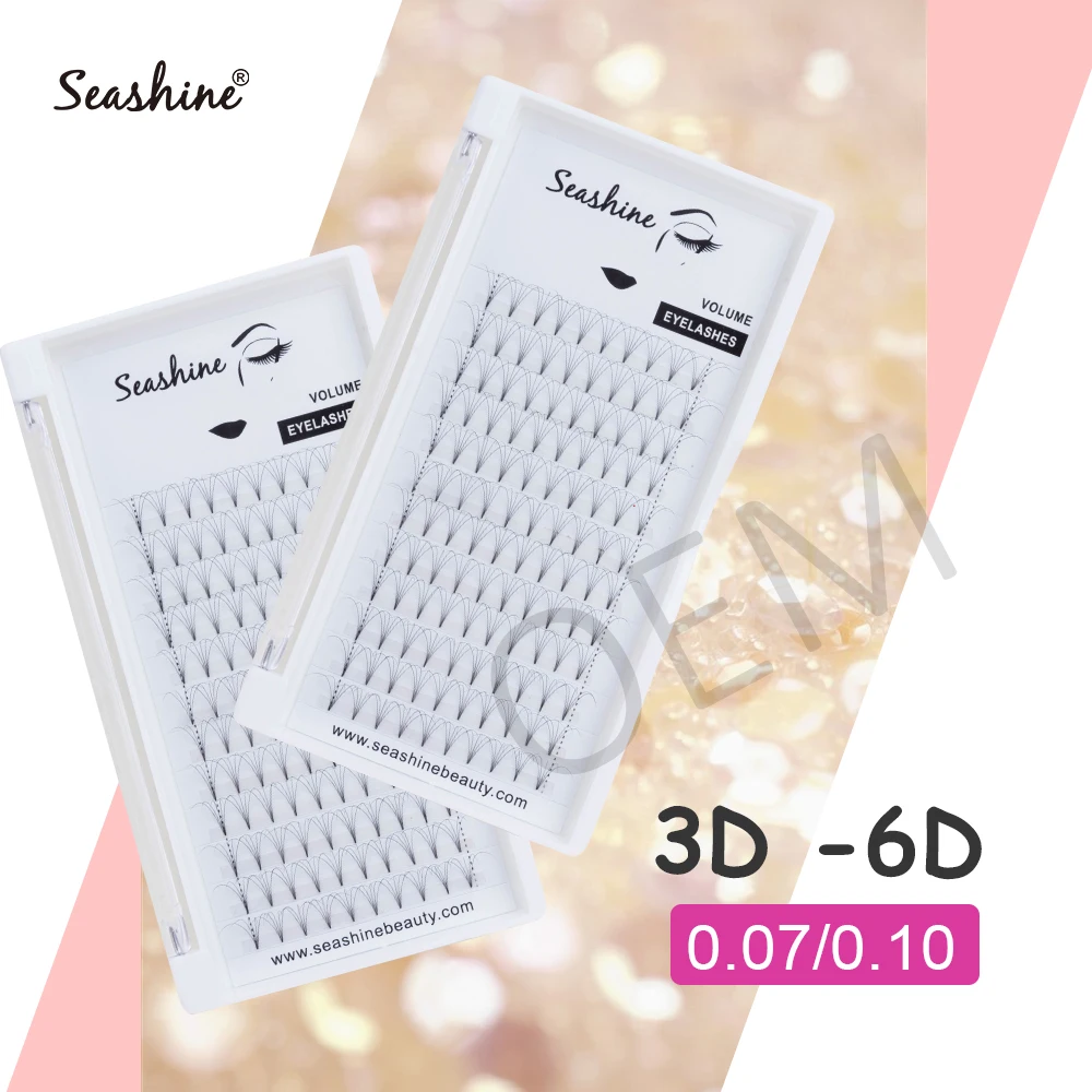 Extension Ciglia Seashine Volume Russo Premade Fans 3D/4D/5D/6D Faux Mink Lashes Fans Premade Volume Fans Extension Ciglia