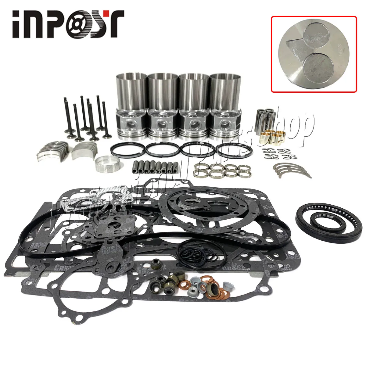 V2203 V2203E New Overhaul Rebuild For Kubota V2203 Thomas Bobcat Scat Track Std（Piston Type Vortex））