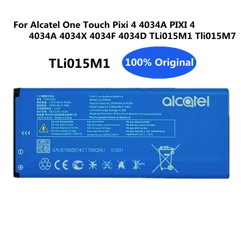 Batteria Ricaricabile Originale Tli015M1 Tli015M7 Per Telefono Cellulare Alcatel One Touch Pixi 4 4034A Pixi 4 4034A 4034X 4034F 4034D