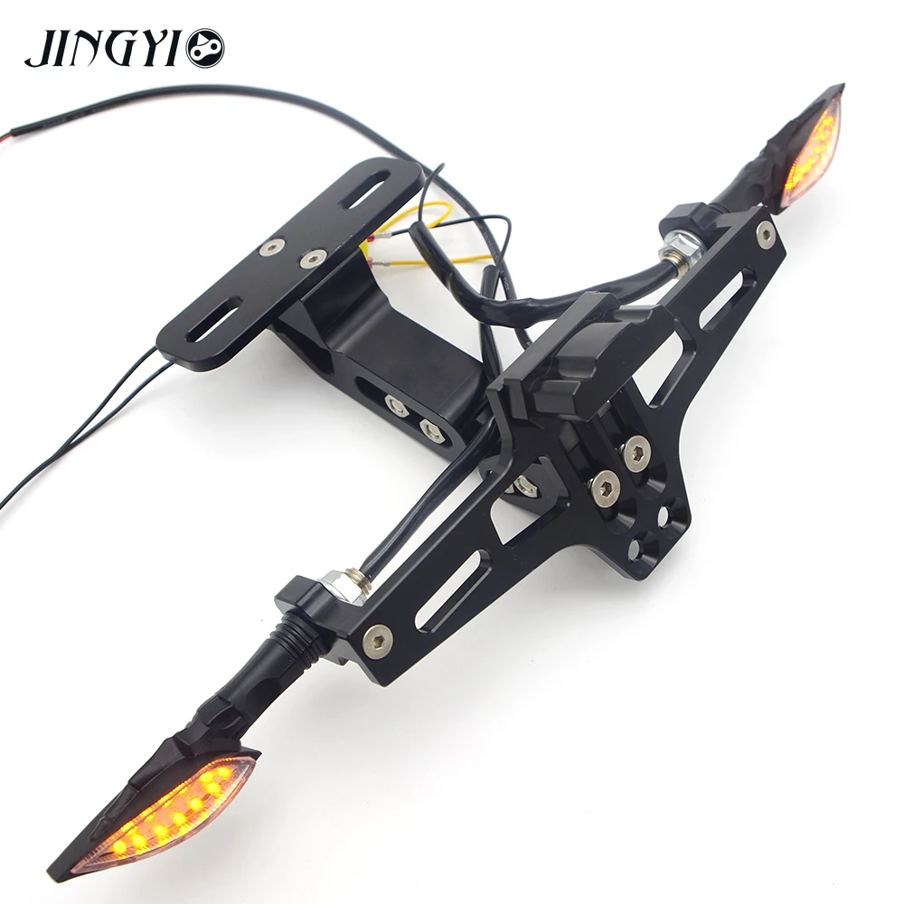 Cnc Motorcycle License Plate Holder Moto Indicatore Led Staffa Per T Max 500 T Max 530 Tdm 900 Tenere Tmax 500 Tmax 530 2017