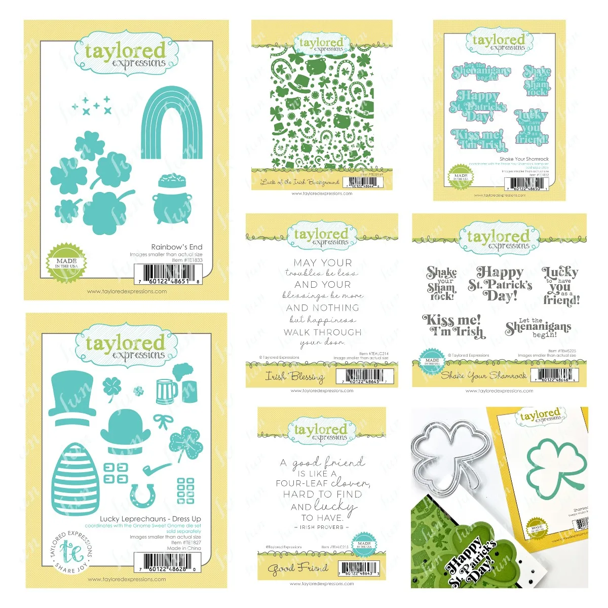 Lucky Shamrock Rainbow Metal Cutting Muore Francobolli Fai Da Te Fatti A Mano Goffratura Stencil Fare Scrapbook Diario Decorazione Biglietto Di Auguri