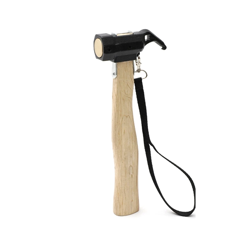 Hot Outdoor Barracks Manico In Legno Martello In Bronzo Martello Estraibile Tiger Shark Hammer