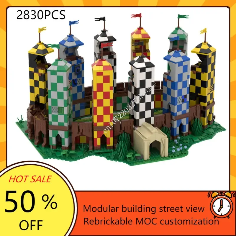 Quidditch Match Modular Moc-75956 Creative Street View Model Building Blocks Architettura Fai Da Te Education Assembly Model Toys Gift