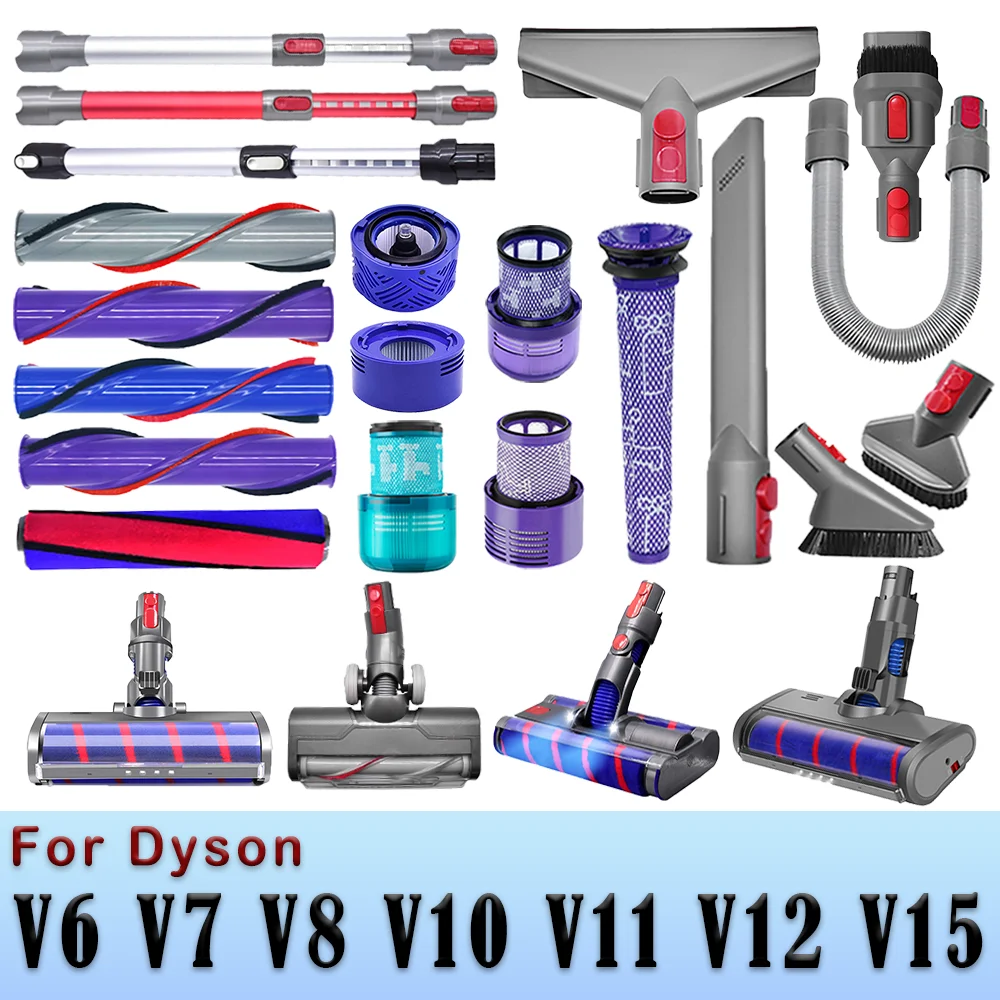 Per Dyson V7 V8 V11 Aspirapolvere Dyson V6 Spazzola Per Pavimenti Velluto Morbido Con Luci A Led Spazzole Per Asta Filtro Ugello Accessori Per Tubi Fl