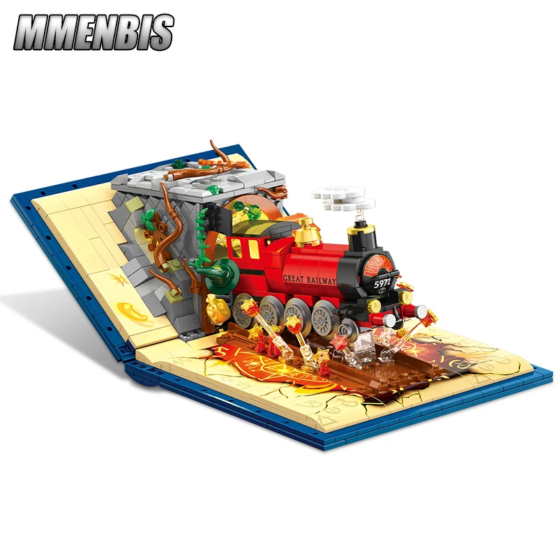 889Pcs Magic Train Station Building Blocks Toys Moc Bricks Set Harry Potter Book Set Regali Di Compleanno Per Ragazzi Bambini Bambini