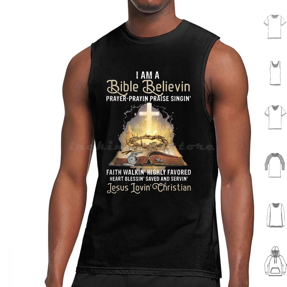 Jesus Loving Christ I Am A Bible Creking Tank Tops Print Cotton Funny Dinosaur Retro T Rex Hydraulic Wtf Esilarante