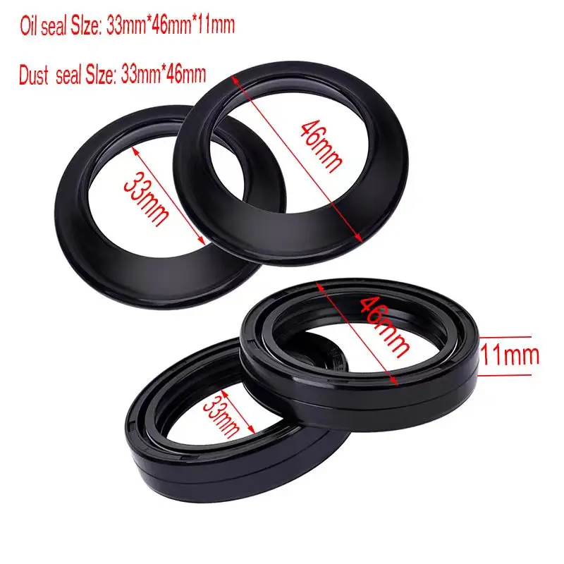 33X46X11 33 46 11 Paraolio Ammortizzatore Forcella Anteriore 33 46 Parapolvere Per Honda Pantheon 150 Ps150I Sh150 Atc 200 Xd Tl200 Atc250 33*46