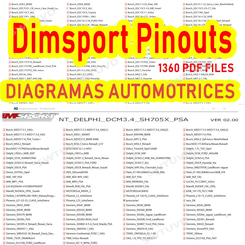 1360Pcs Pinout Dim // Sport Ecu Guide Tuning + Definitions Ecuhelp File Ecu Engine Parametri Di Lavoro Remap Bosch/Edc16 17 Me.
