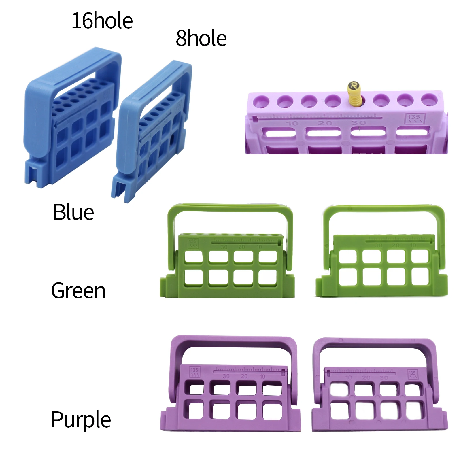 8/16 Fori Autoclavabile Endo File Holder Dispenser Endodontic Drill Stand Root Canal File Block Per File Endodontici