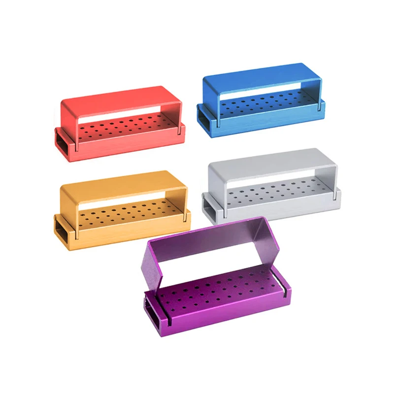 15/30 Fori Dental Diamond Burs Holder Autoclave Sterilizzatore Case Frese Per Fg Burs E Ra Burs Materiali Multicolori