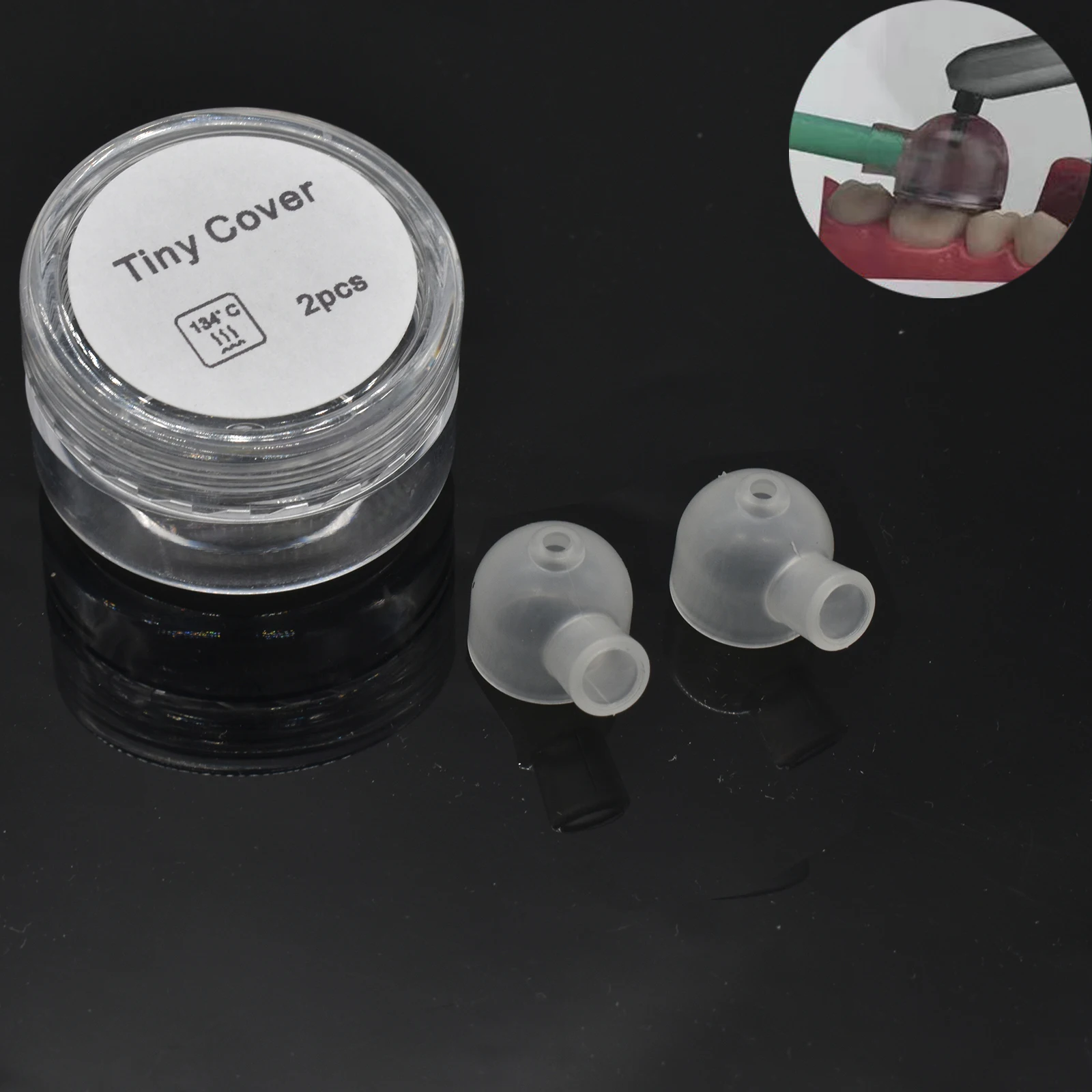2 Pz/Scatola Dental Tiny Cover Per Sabbiatura Lucidatrice Sandblaster Polvere Antipolvere Cap 134 ℃ Autoclave Strumento Di Odontoiatria
