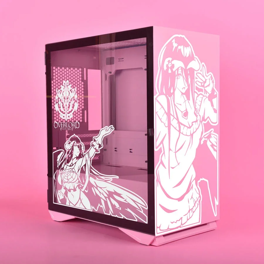 Overlord Albedo Anime Stickers Per Pc Case Cartoon Deocr Decalcomanie Per Atx Computer Chassis Skin, Impermeabile Facile Rimovibile