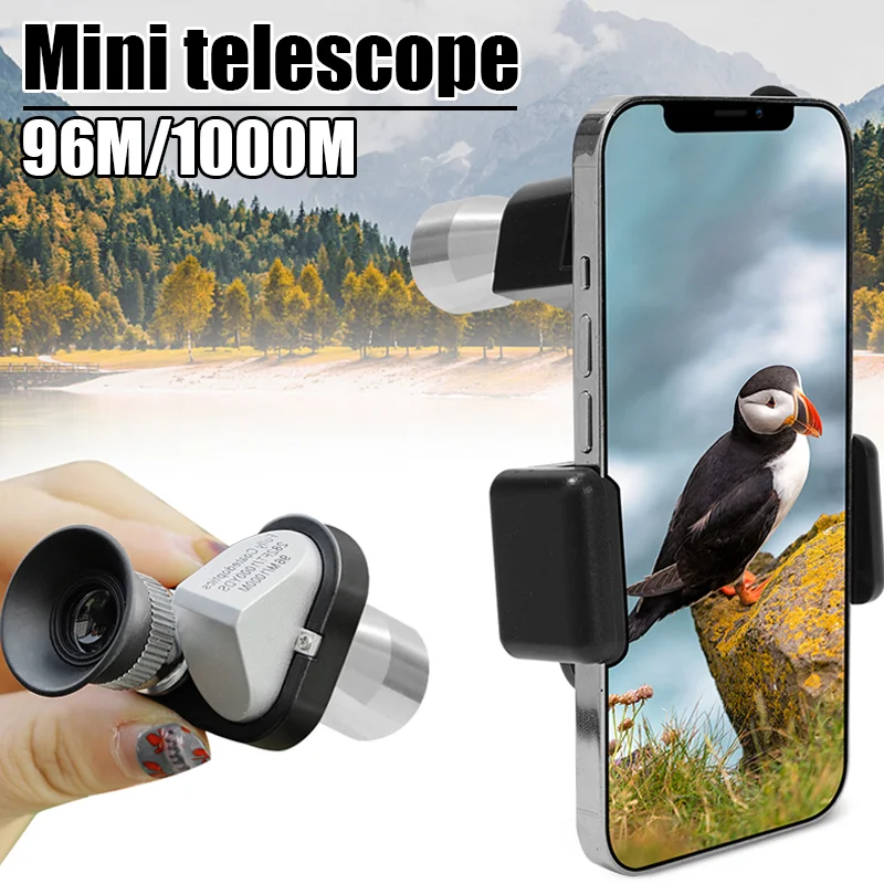 Mini Pocket Monoculare Telescopio Focuser Microscopio 8 X20Hd Angolo Oculare Ottico Escursionismo All'Aperto Arrampicata Wilderness Expedition
